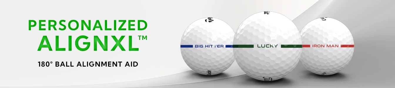 AlignXL Golf Balls | 180 degree ball alignment aid
