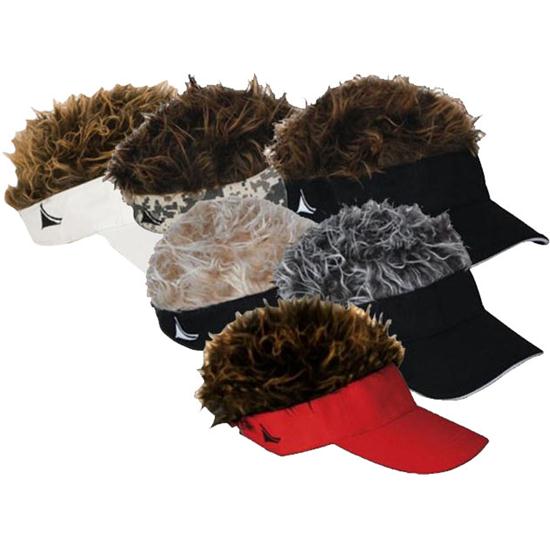 Flair Hair Men's Visor with Hair Golfballs.com