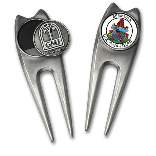 Logo Golf Minuteman Divot Tool Antique Pewter