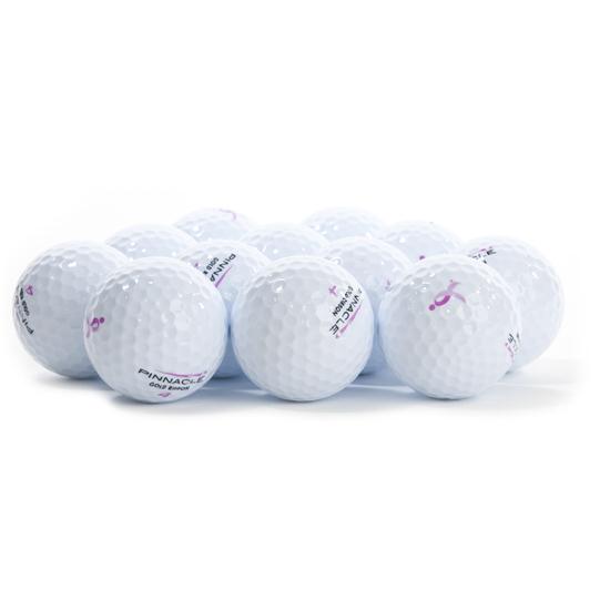 Pinnacle Gold Ribbon Logo Overrun Golf Balls for Women