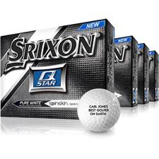 Srixon Q Star White Personalized Golf Balls - Buy 3 DZ Get 1 DZ Free