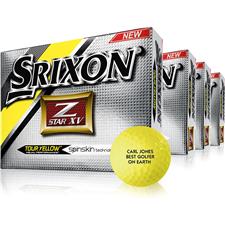 Srixon Z Star XV 4 Yellow Personalized Golf Balls - Buy 3 DZ Get 1 DZ
