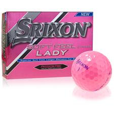 Srixon Soft Feel Lady Pink Monogrammed Golf Balls 