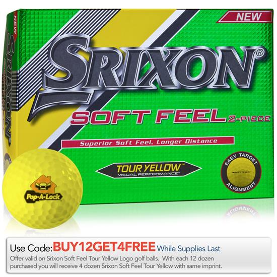 Srixon Soft Feel Tour Yellow Custom Logo Golf Balls
