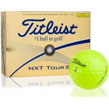 Titleist NXT Tour S Yellow Personalized Golf Balls  