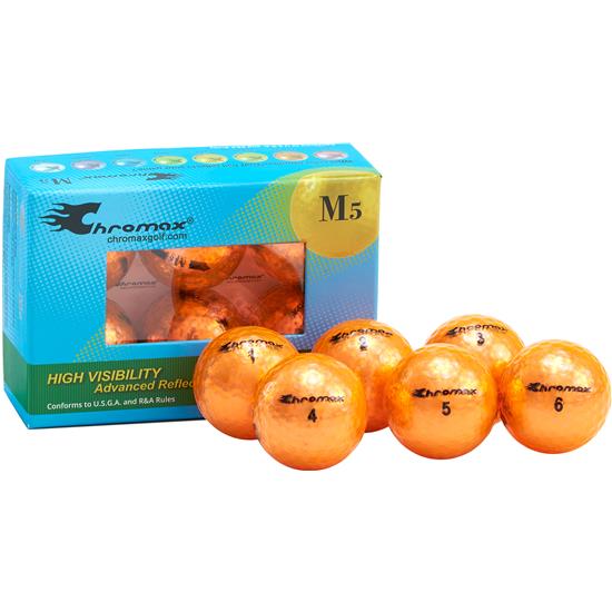 Chromax Metallic Orange Personalized M5 Personalized Golf Balls