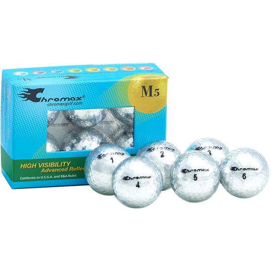 Chromax Metallic Silver Personalized M5 Personalized Golf Balls