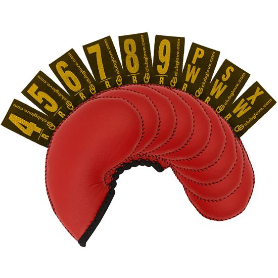 Club Glove Gloveskin Premium Regular Iron Covers 9 Piece Set Red