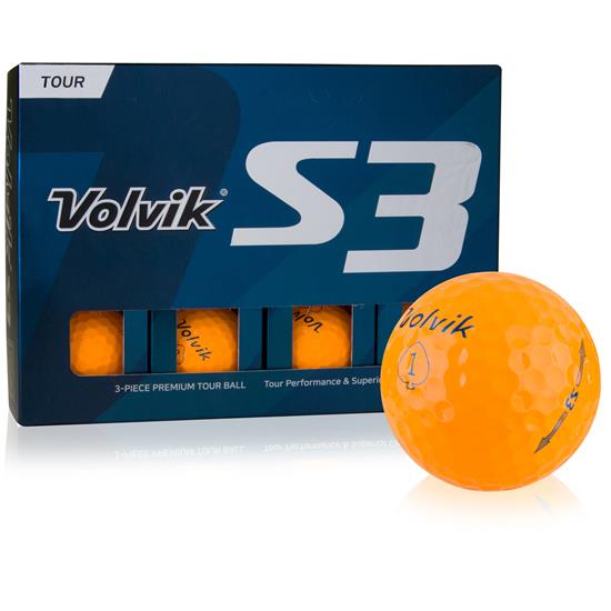 Volvik S3 Orange Personalized Golf Balls