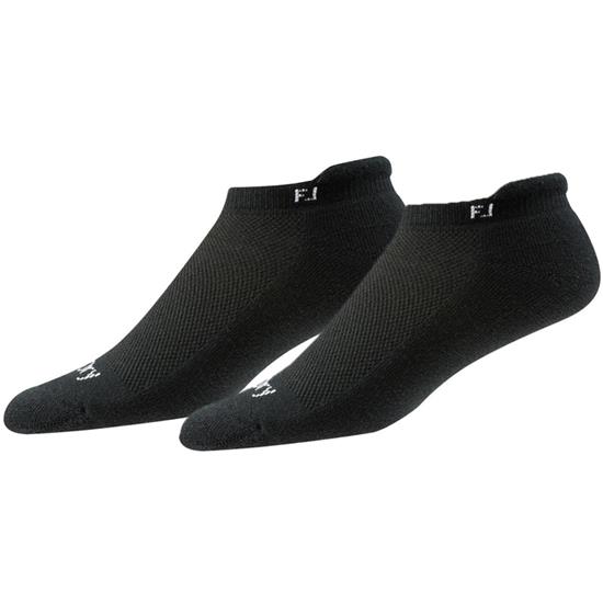 FootJoy ProDry Roll Tab Socks for Women - 2 Pair Pack - Black Golfballs.com