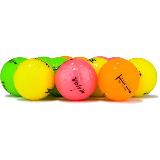 Volvik Crystal Multi-Color Logo Overrun Golf Balls Golfballs.com