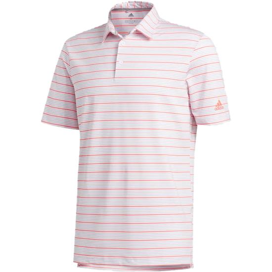 adidas mens pink golf shirt