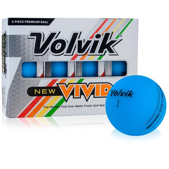 Volvik Vivid Matte Blue Personalized Golf Balls