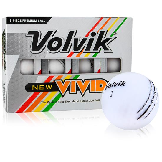 Volvik Vivid Matte White Personalized Golf Balls