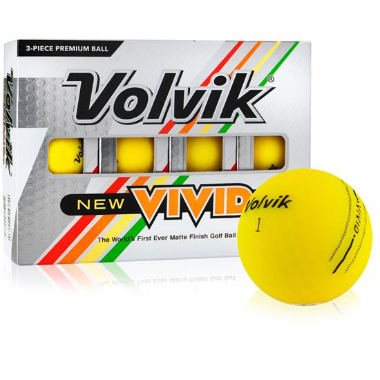 Volvik Vivid Matte Yellow Personalized Golf Balls