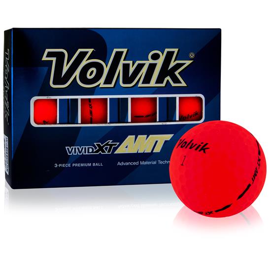 Volvik Vivid XT AMT Matte Red Golf Balls