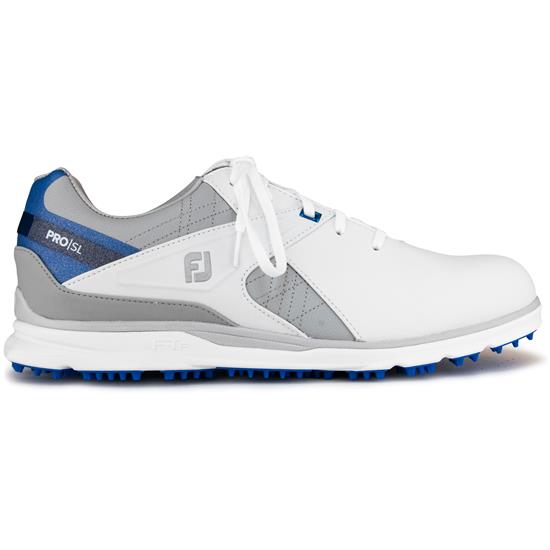 Pro/SL Golf Shoes - White-Blue-Grey 