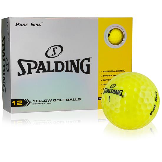 Spalding Pure Spin Yellow Golf Balls