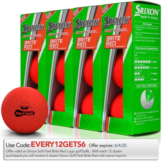 Srixon Soft Feel Brite Red Golf Ball Sleeves Only