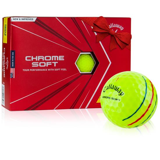 Callaway Golf Chrome Soft Yellow Triple Track Personalized Golf Balls Golfballs Com
