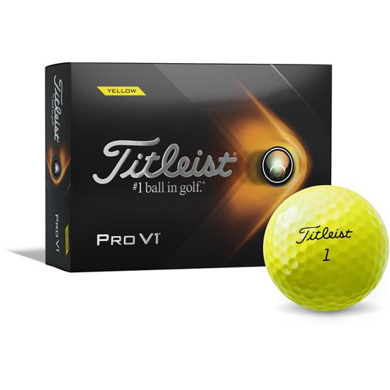 Titleist 2021 Pro V1 Yellow Personalized Golf Balls