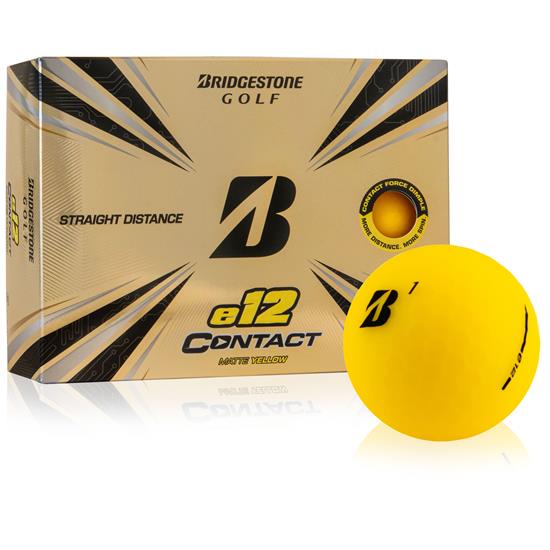 Bridgestone e12 Contact Matte Yellow Personalized Golf Balls