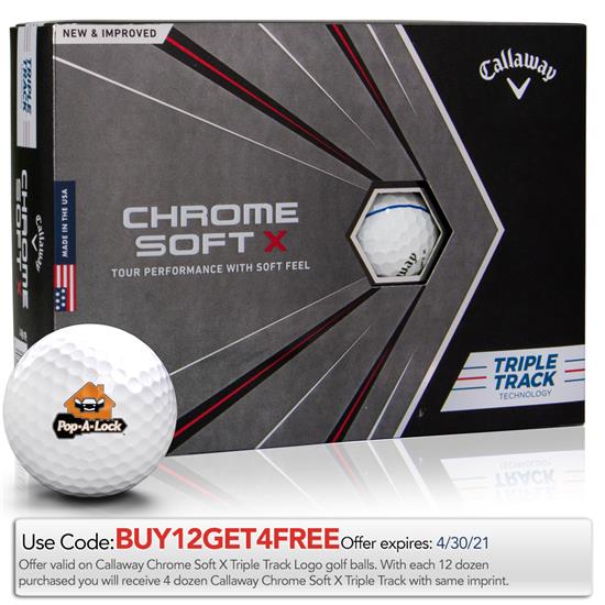 Callaway Golf Chrome Soft X Triple Track Custom Logo Golf Balls