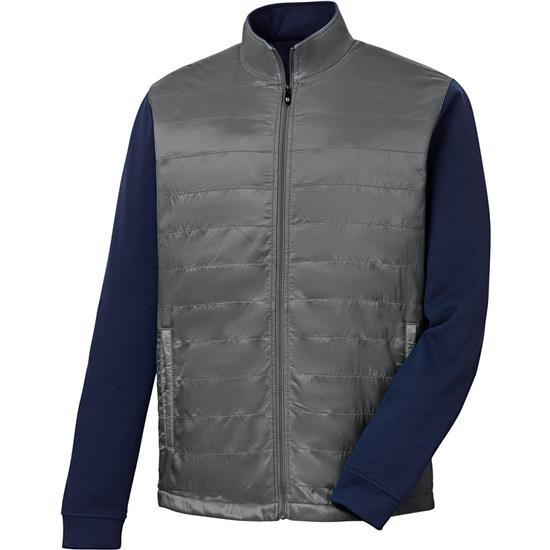 FootJoy Men's FullZip Hybrid Jacket CharcoalNavy XXLarge
