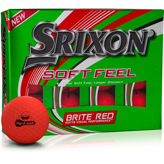 Srixon Soft Feel 2 Brite Red Custom Logo Golf Balls