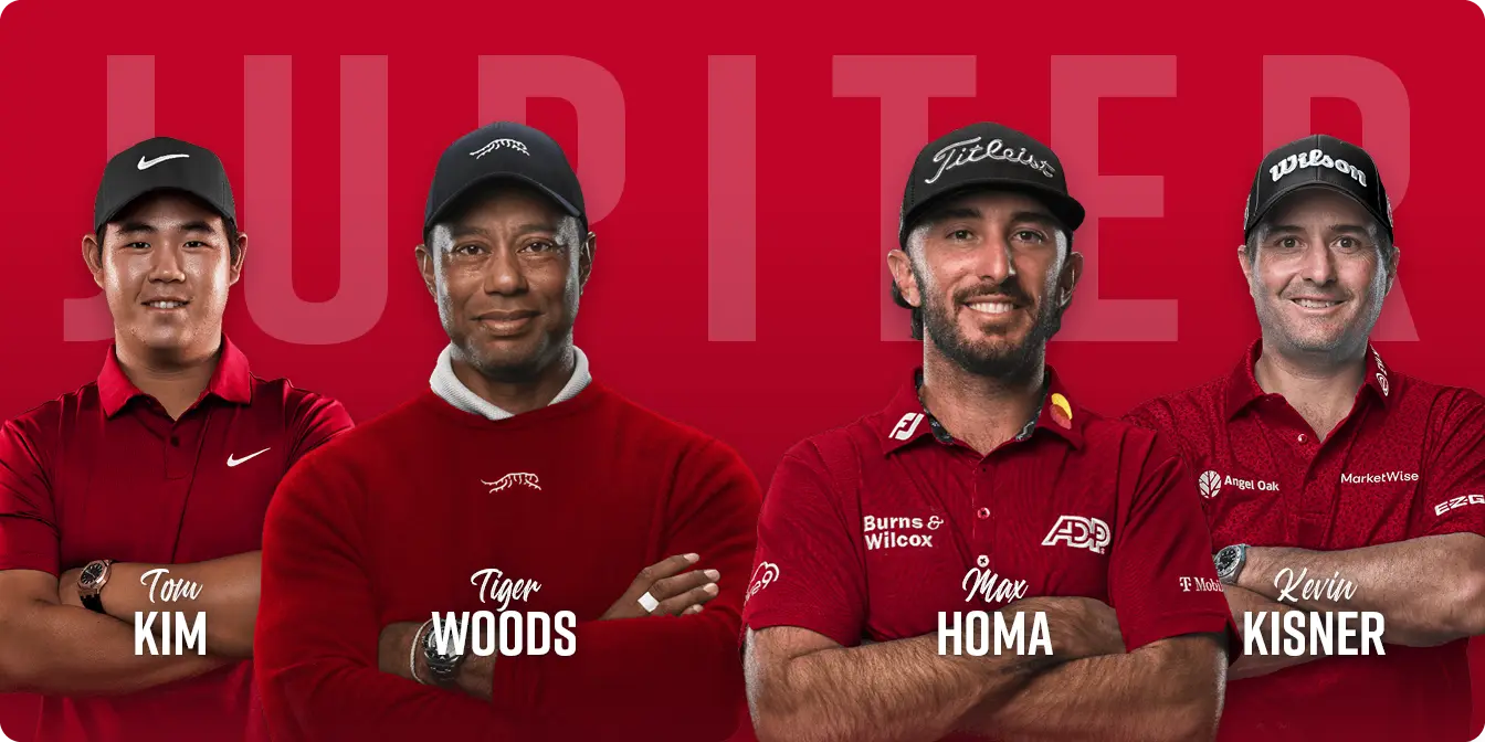 Jupiter Links GC Players - Tiger Woods, Max Homa, Tom Kim, Kevin Kisner