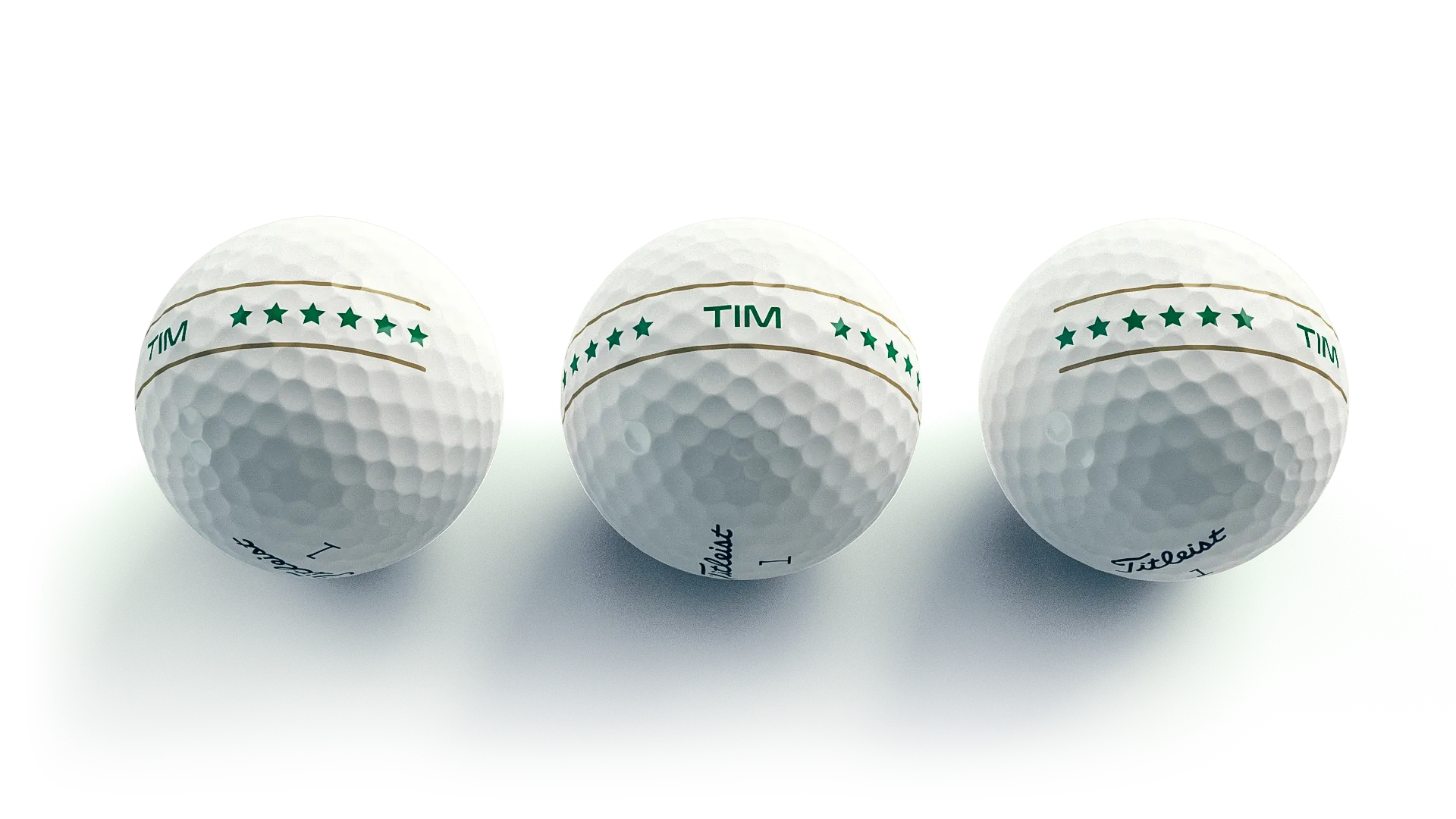 Three Titleist balls showing the AlignXL line