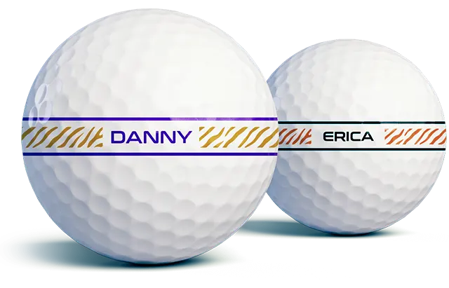 Tiger Stripe golf balls