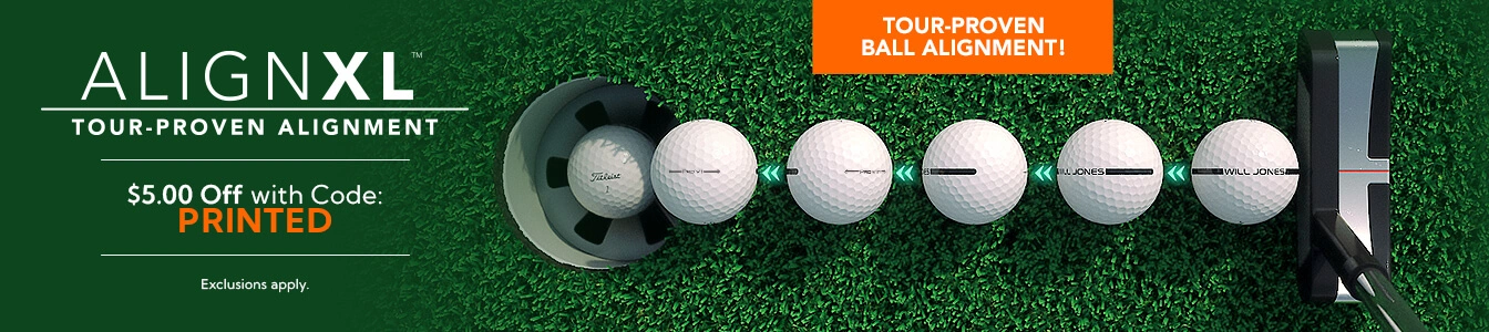 Personalized AlignXL | 180 degree ball alignment + your own personalization - $5.00 Off at checkout with code PRINTED