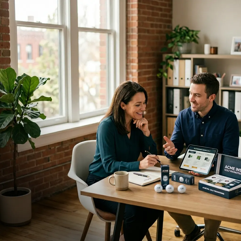 Account representative reviewing an order