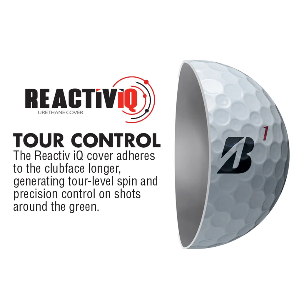 More Reactive iQ - cover adheres to the clubface longer, generating tour-level spin and precision control on shots around the green.