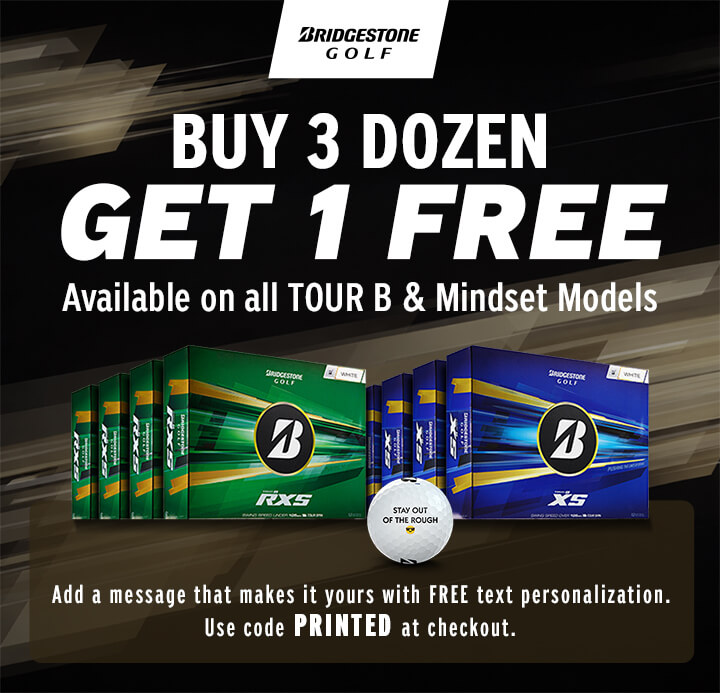 Bridgestone Buy 3 Dozen Get 1 Free 2026 TOUR B and Mindset Models
