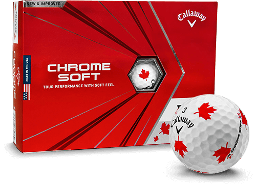 Chrome Soft Truvis Golf Balls - Maple Leaf
