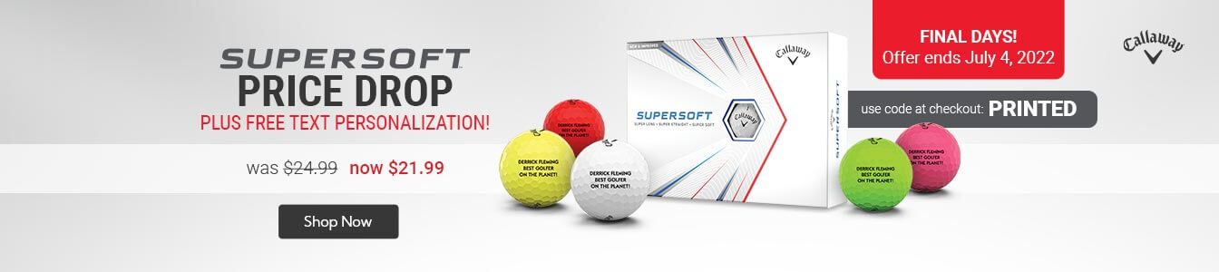Callaway Supersoft Price Drop + Free Text Personalizaton on Select Models