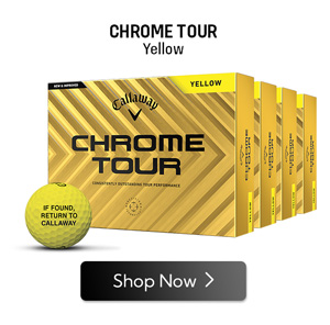 Callaway Golf Chrome Tour Yellow Golf Balls - Buy 3 DZ Get 1 DZ Free