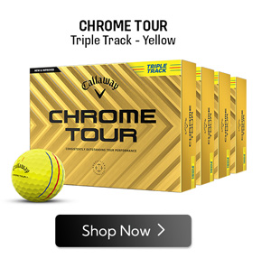 Callaway Golf Chrome Tour Triple Track Yellow Golf Balls - Buy 3 DZ Get 1 DZ Free