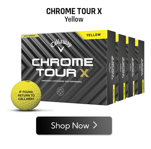 Callaway Golf Chrome Tour X Yellow Golf Balls - Buy 3 DZ Get 1 DZ Free