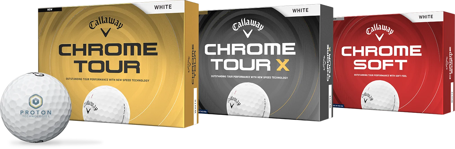 Callaway Chrome Tour, Chrome Tour X, and Chrome Soft