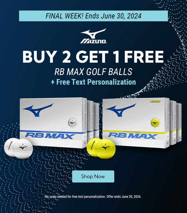 Mizuno RB Max Golf Balls - Buy 2 Dozen Golf Balls Get 1 Free! Plus Free Text Personalization Offer ends June 30, 2024