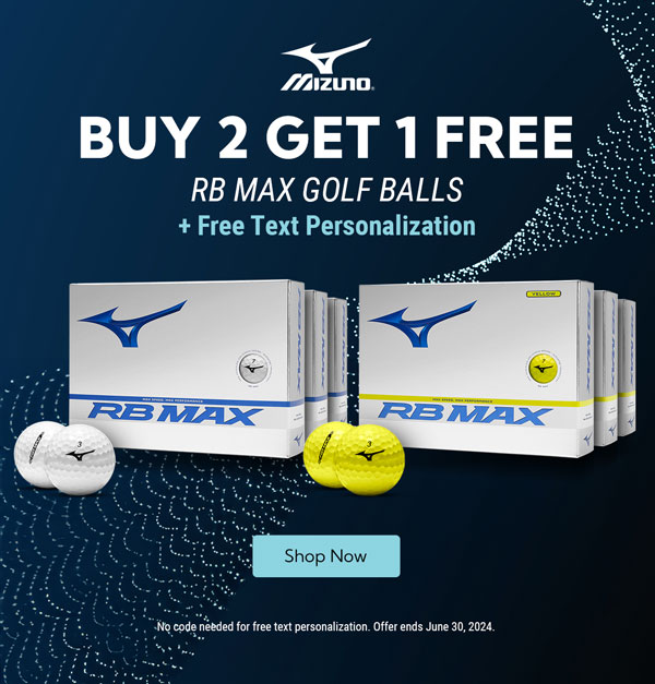 Mizuno RB Max Golf Balls - Buy 2 Dozen Golf Balls Get 1 Free! Plus Free Text Personalization Offer ends June 30 2024
