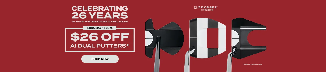 Celebrating 26 Years as the number 1 putter across global tours | AI Dual Putters $26 Off | Shop Now