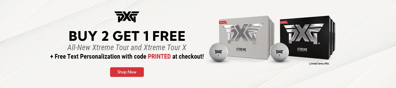 Buy 2 Dozen Get 1 Free on PXG Golf Balls Plus Free text personalization with code PRINTED at checkout. | Shop Now