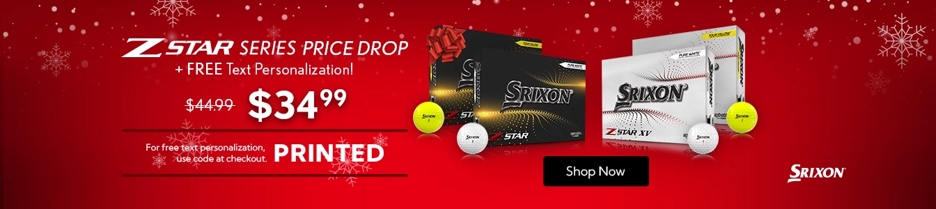 Price Drop on Srixon Z-Star & Z-Star XV Custom Logo Golf Balls | Save $10 per Dozen PLUS free text personalization!