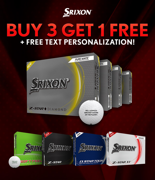 Srixon Buy 3 Dozen Get 1 Free Plus Free Text Personalization!