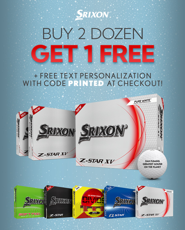 Srixon Buy 2 Dozen Get 1 Free Plus Free Text Personalization!