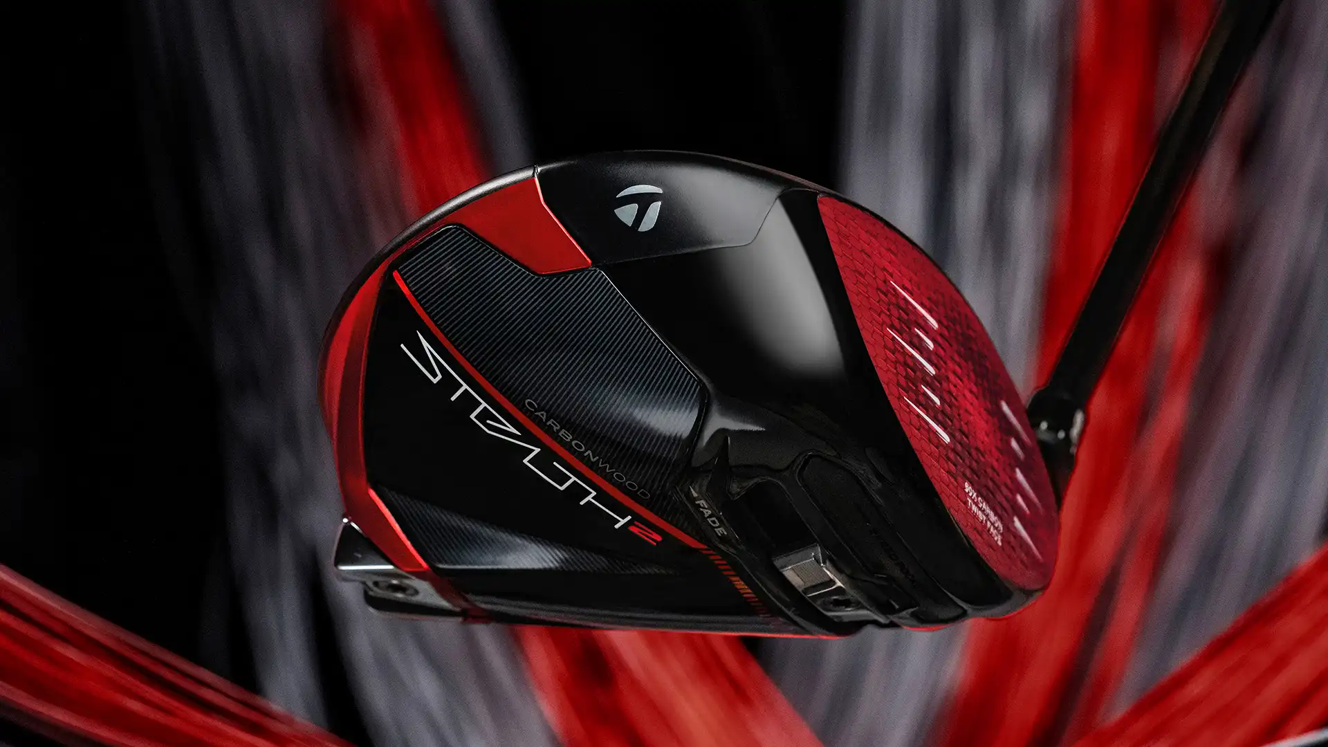 Stealth 2 Fairway Wood on red and black background